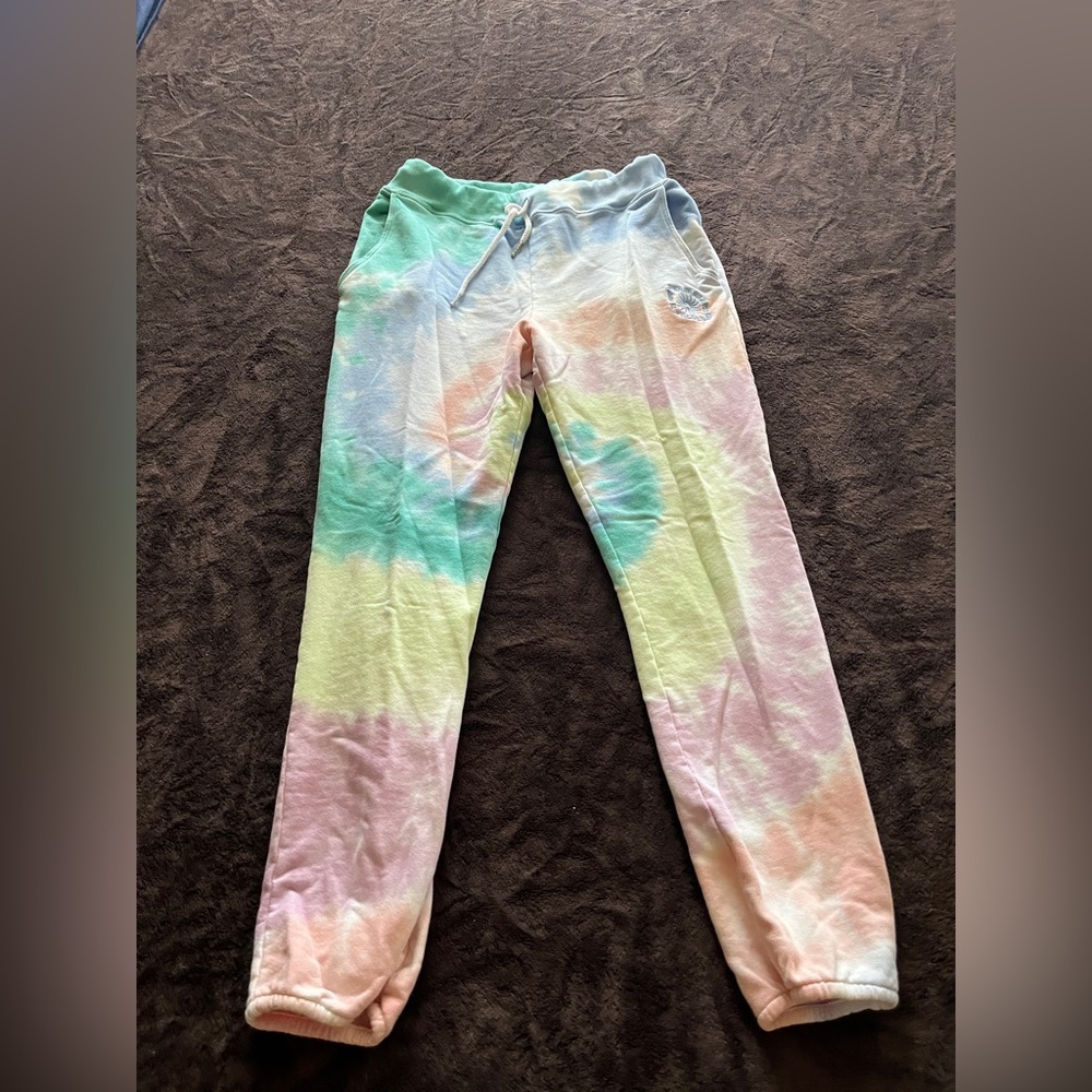 DAYDREAMER LA Eye Sweatpant Prismatic Tie Dye Rainbow Pastel Jogger Medium